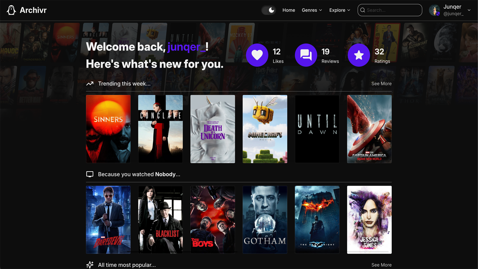 Archivr - Media Recommendation
